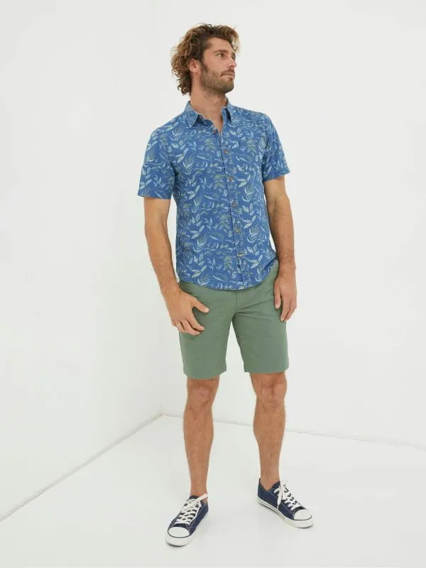 Fat Face Tall Collection Men Green Mawes Chinos Shorts