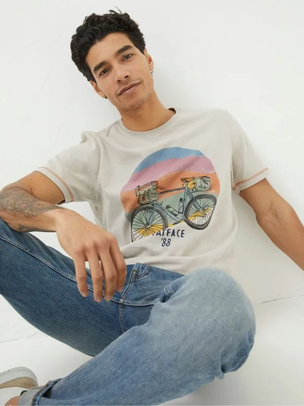 Fat Face Tall Collection Men Grey Gear Up TShirt