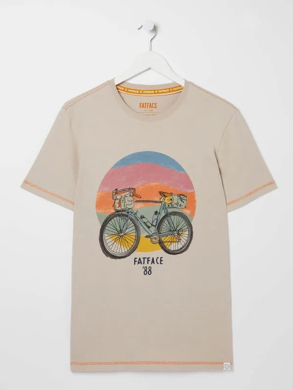 Fat Face Tall Collection Men Grey Gear Up TShirt