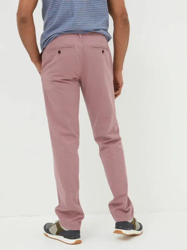 Fat Face Tall Collection Men Pink Modern Coastal Chinos Trousers