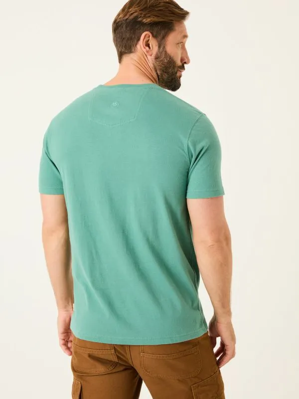 Fat Face Tops and TShirts Men Light Teal Collage Landscape TShirt