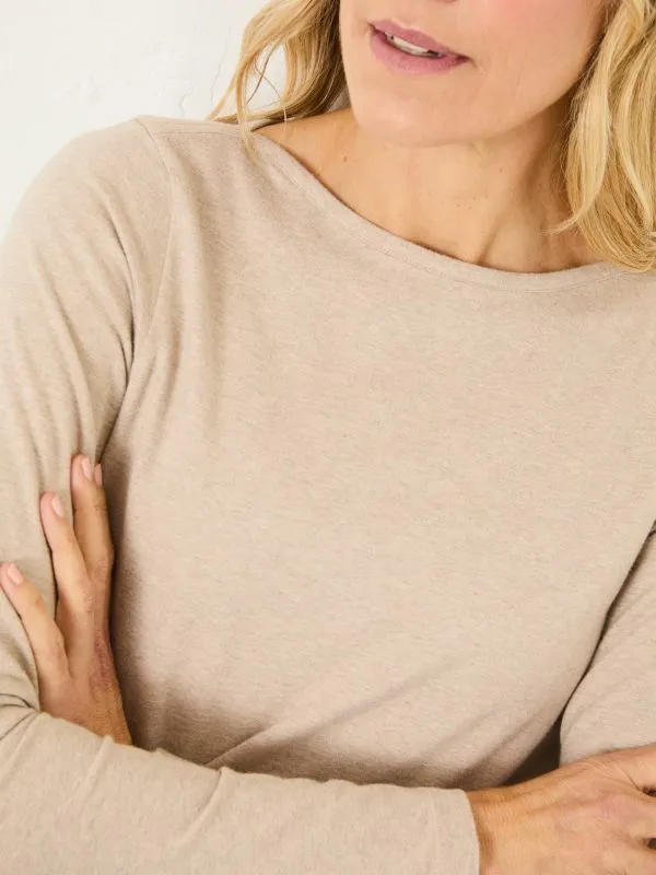 Fat Face Tops and TShirts Women Bree Oatmeal TShirt