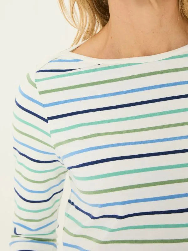 Fat Face Tops and TShirts Women Breton Teal Blue TShirt