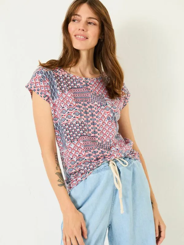 Fat Face Tops and TShirts Women Ivy Ivory Geo Patch TShirt