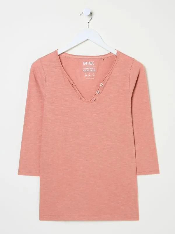 Fat Face Tops and TShirts Women Porter Nude Pink 100 Organic Cotton TShirt
