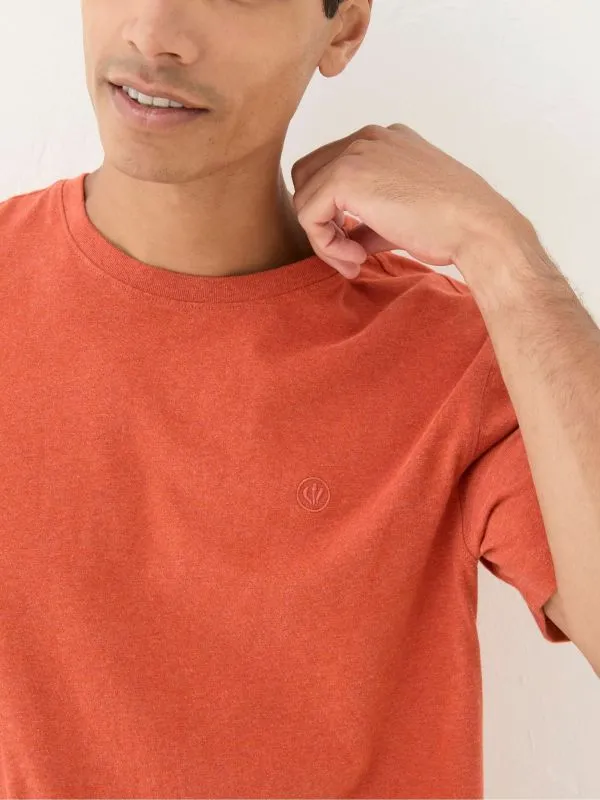 Fat Face Wardrobe Staples Men Lulworth Orange 100 Cotton Organic Crew TShirt Fat Face Wardrobe Staples Men Lulworth Orange 100 Cotton Organic Crew TShirt