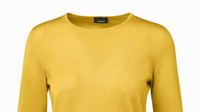Fine Gauge Cashmere Silk Pullover Mimosa Women Akris Cashmere