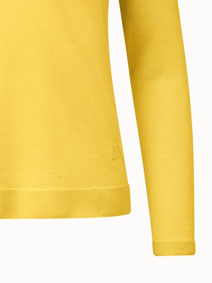 Fine Gauge Cashmere Silk Pullover Mimosa Women Akris Cashmere