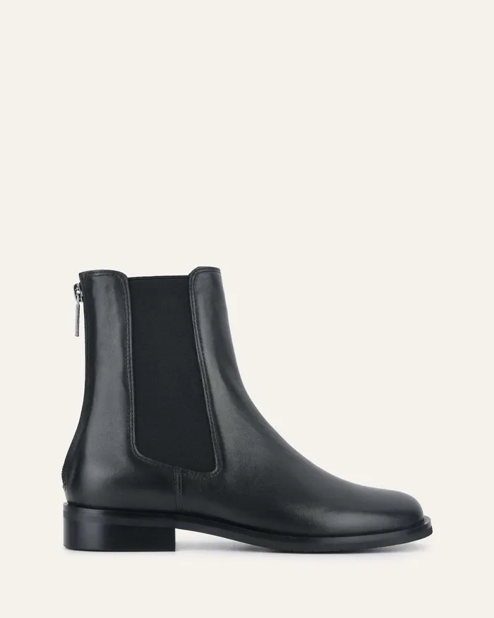 FLAT BOOTS Women jomercer Gabe flat ankle boot black leather
