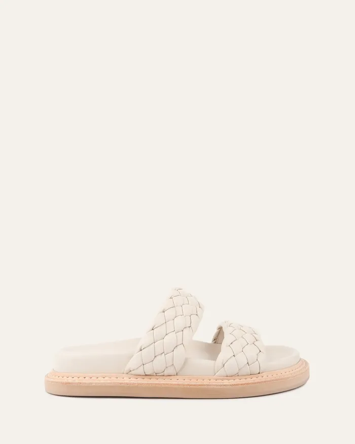 FLAT SANDALS jomercer Women Vega flat sandals off white leather
