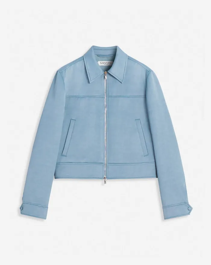 Floral Embroidery Zipped Jacket Lunar Men Lanvin Coats and Jackets