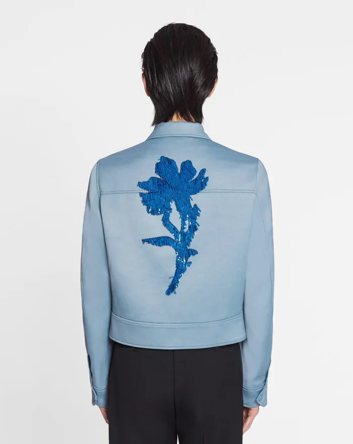 Floral Embroidery Zipped Jacket Lunar Men Lanvin Coats and Jackets Floral Embroidery Zipped Jacket Lunar Men Lanvin Coats and Jackets
