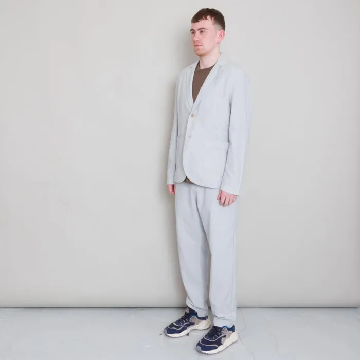 Folk Clothing Outerwear Cotton Linen Blazer 8211 Mist Blue 8211 Mens