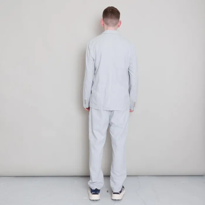 Folk Clothing Outerwear Cotton Linen Blazer 8211 Mist Blue 8211 Mens