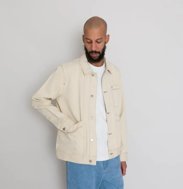 Folk Clothing Outerwear Meyer Jean Jacket 8211 Wheat Twill 8211 Mens