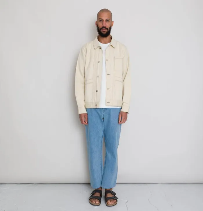 Folk Clothing Outerwear Meyer Jean Jacket 8211 Wheat Twill 8211 Mens