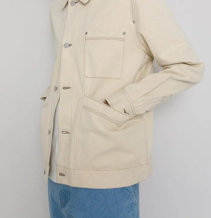Folk Clothing Outerwear Meyer Jean Jacket 8211 Wheat Twill 8211 Mens