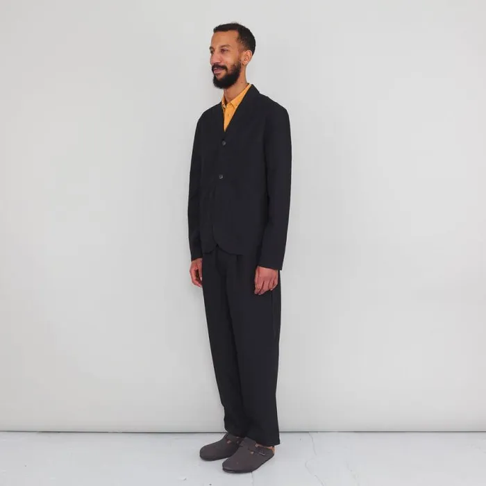 Folk Clothing Outerwear Wide Fit Blazer 8211 Soft Black 8211 Mens