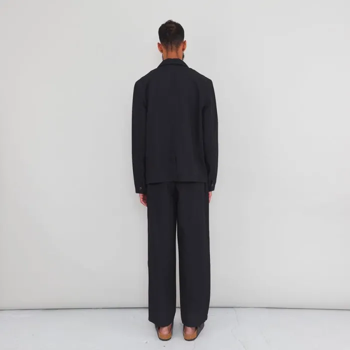 Folk Clothing Outerwear Wide Fit Blazer 8211 Soft Black 8211 Mens