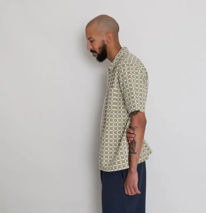 Folk Clothing Shirts Gabe Shirt 8211 Sage Tapestry 8211 Mens