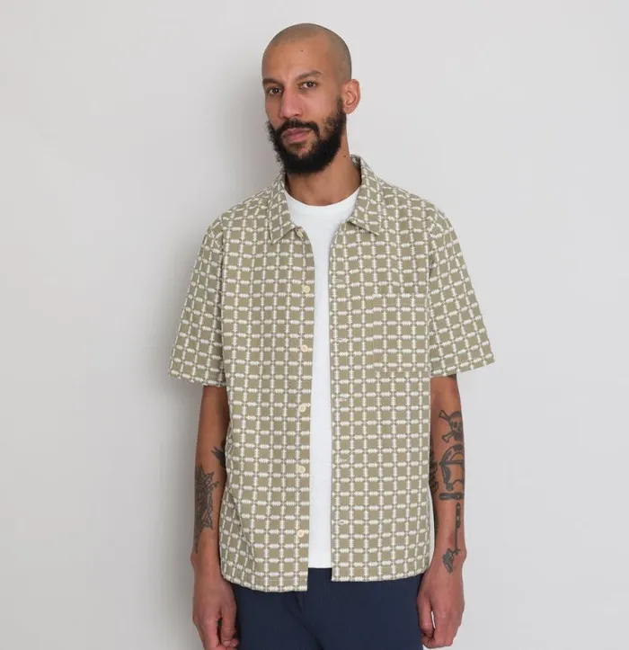 Folk Clothing Shirts Gabe Shirt 8211 Sage Tapestry 8211 Mens