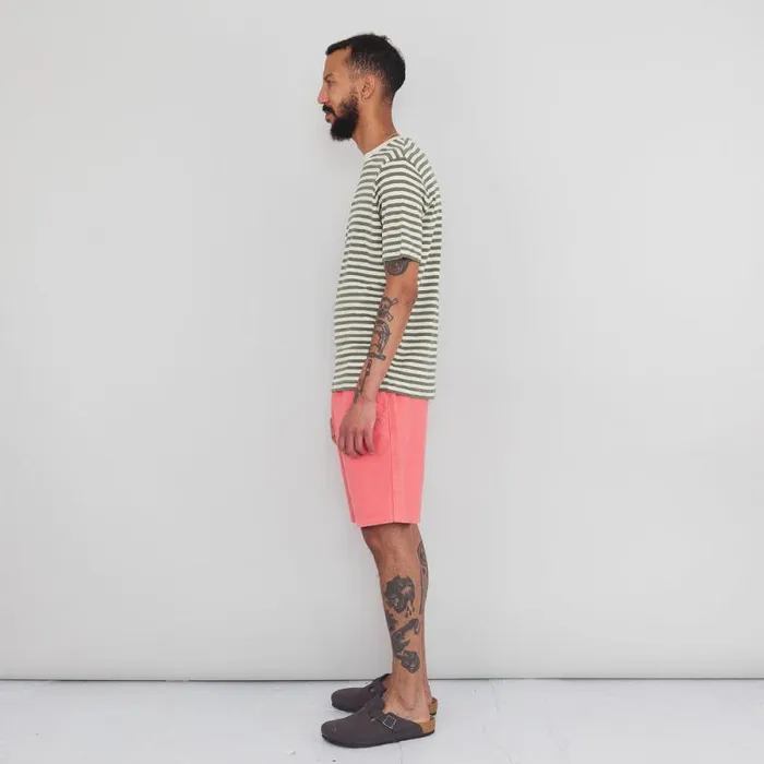 Folk Clothing Shorts Assembly Short 8211 Coral Cotton Linen 8211 Mens