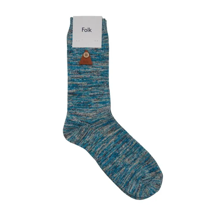 Folk Clothing Socks Melange Sock 8211 Summer Blue Mix 8211 MensWomens