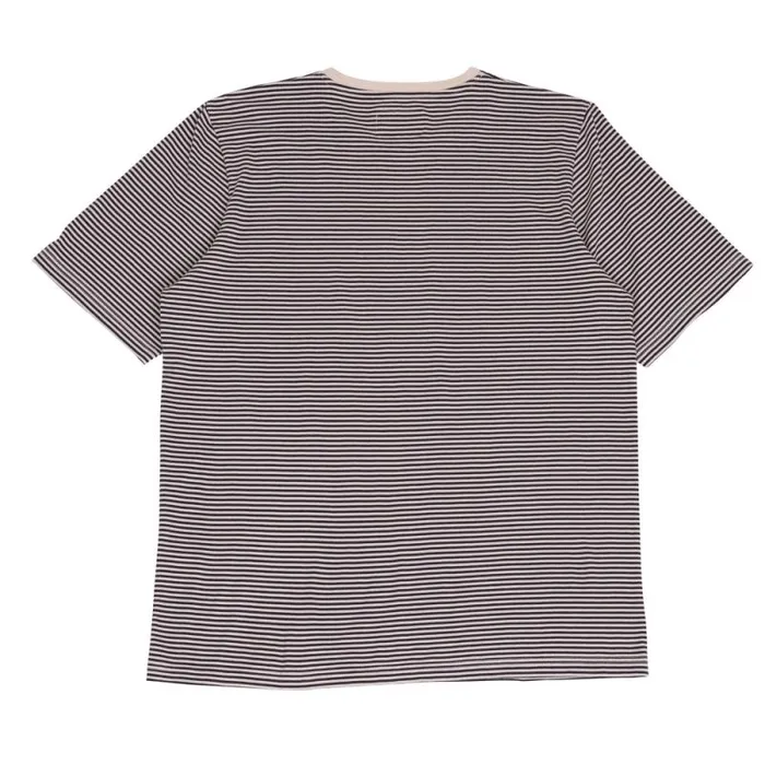 Folk Clothing TShirts 12151 Stripe Tee 8211 Charcoal Ecru 8211 Mens