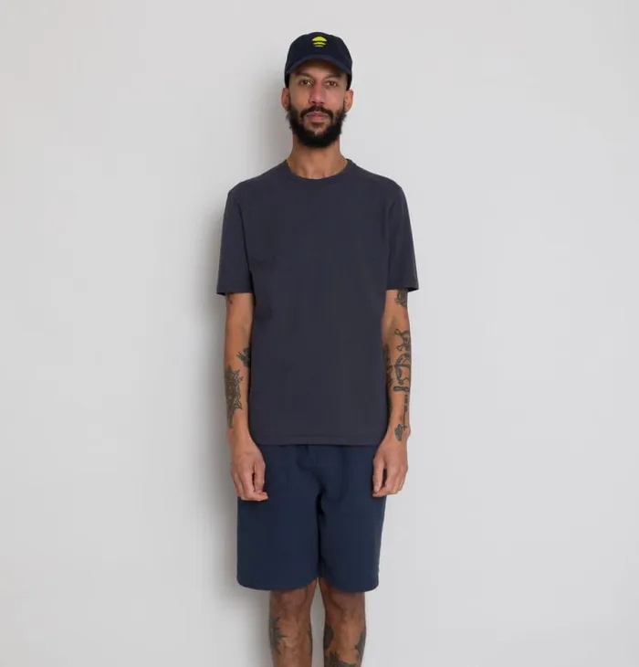 Folk Clothing TShirts Contrast Sleeve Tee 8211 Graphite 8211 Mens