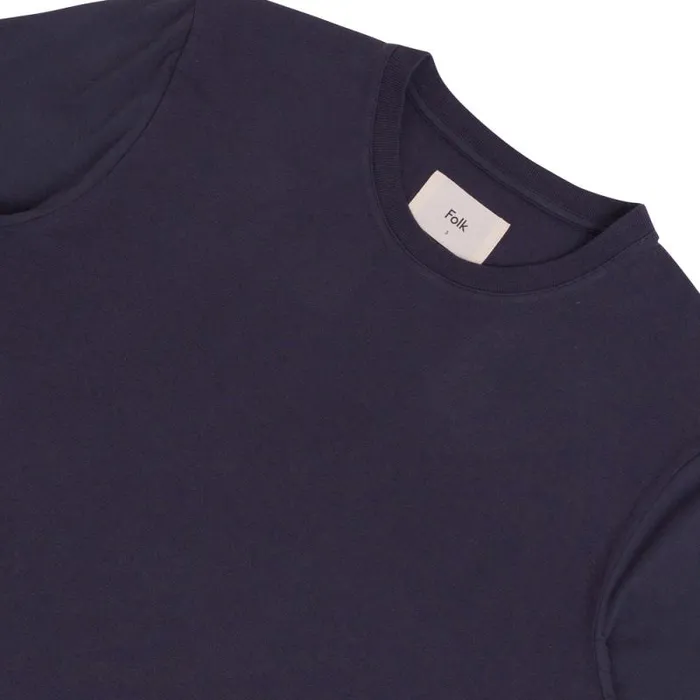 Folk Clothing TShirts Contrast Sleeve Tee 8211 Graphite 8211 Mens