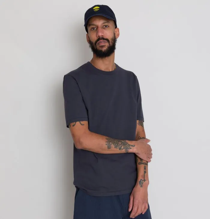 Folk Clothing TShirts Contrast Sleeve Tee 8211 Graphite 8211 Mens