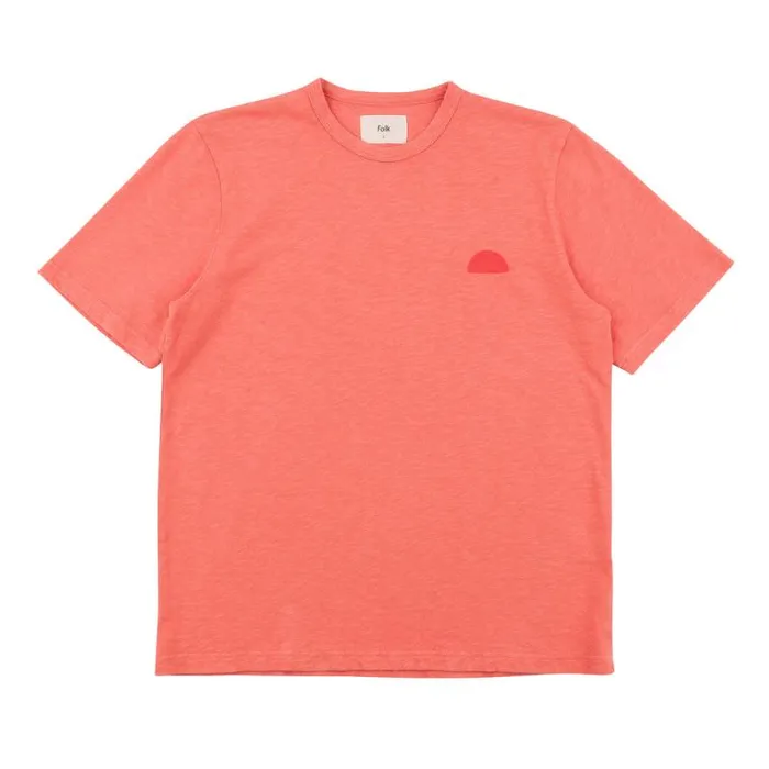 Folk Clothing TShirts Slub Tee 8211 Coral 8211 Mens
