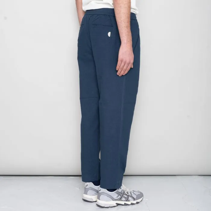 Folk Clothing Trousers Drawcord Assembly Pant 8211 Ash Navy Crinkle 8211 Mens