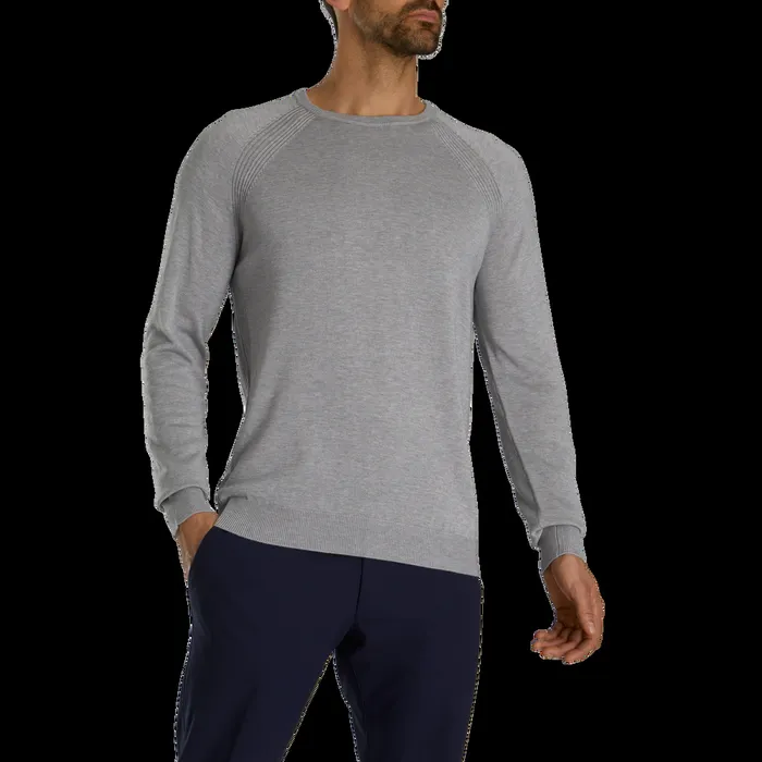 FootJoy Base MidLayers Men Crewneck Sweater Heather Grey