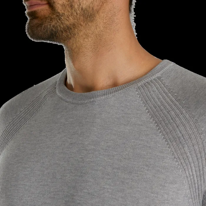 FootJoy Base MidLayers Men Crewneck Sweater Heather Grey