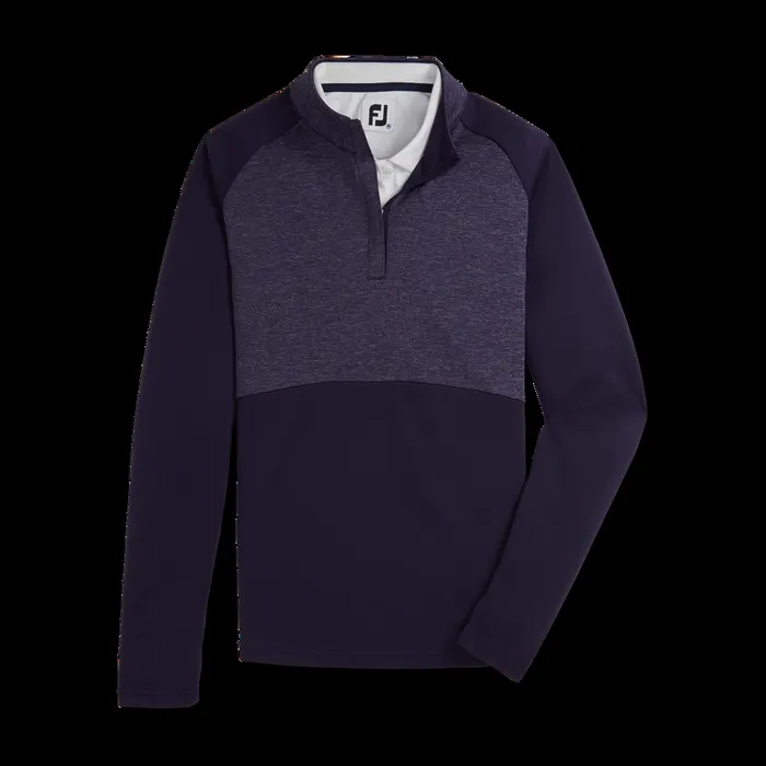FootJoy Base MidLayers Women Heather Block HalfZip MidLayer Navy