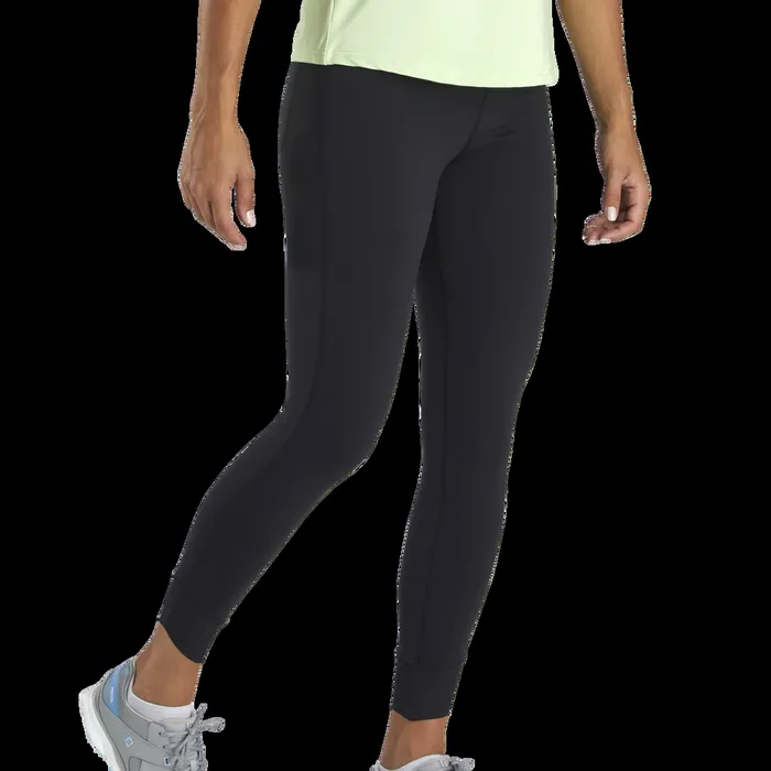 FootJoy Pants Women Ankle Length Rib Block Leggings Black