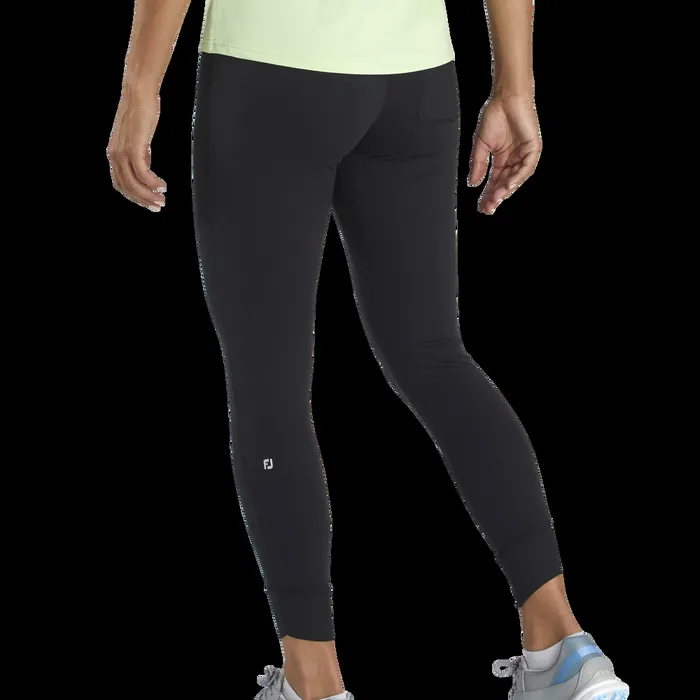 FootJoy Pants Women Ankle Length Rib Block Leggings Black
