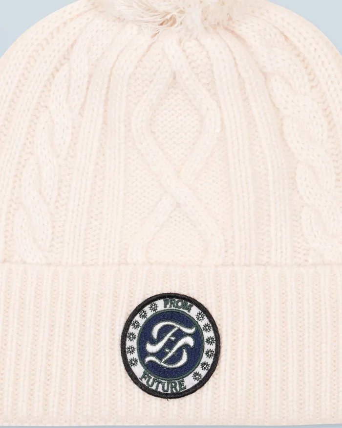 From Future Cashmere Beanies Ribbed Beanie White