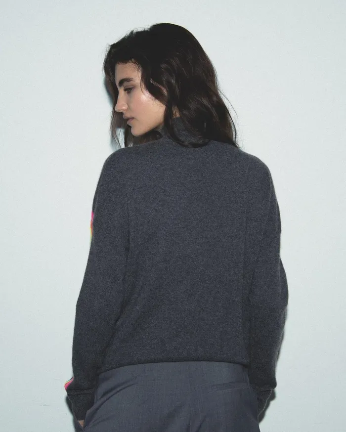 From Future Cashmere Sweaters Women Crew Neck Sweater Charcoal Gray