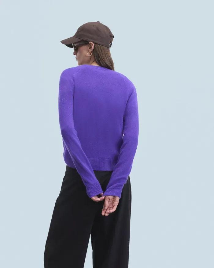From Future Cashmere Sweaters Women Light Crewneck Sweater Pop Purple