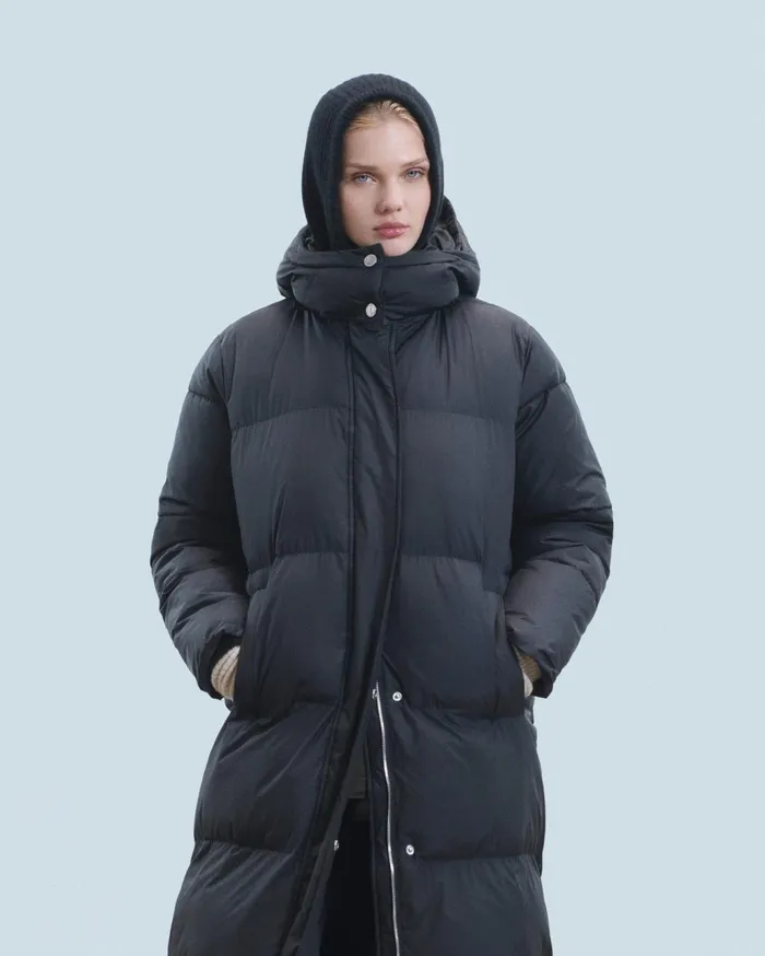 From Future Coats and Jackets Women Outerwear Long Down Jacket Black