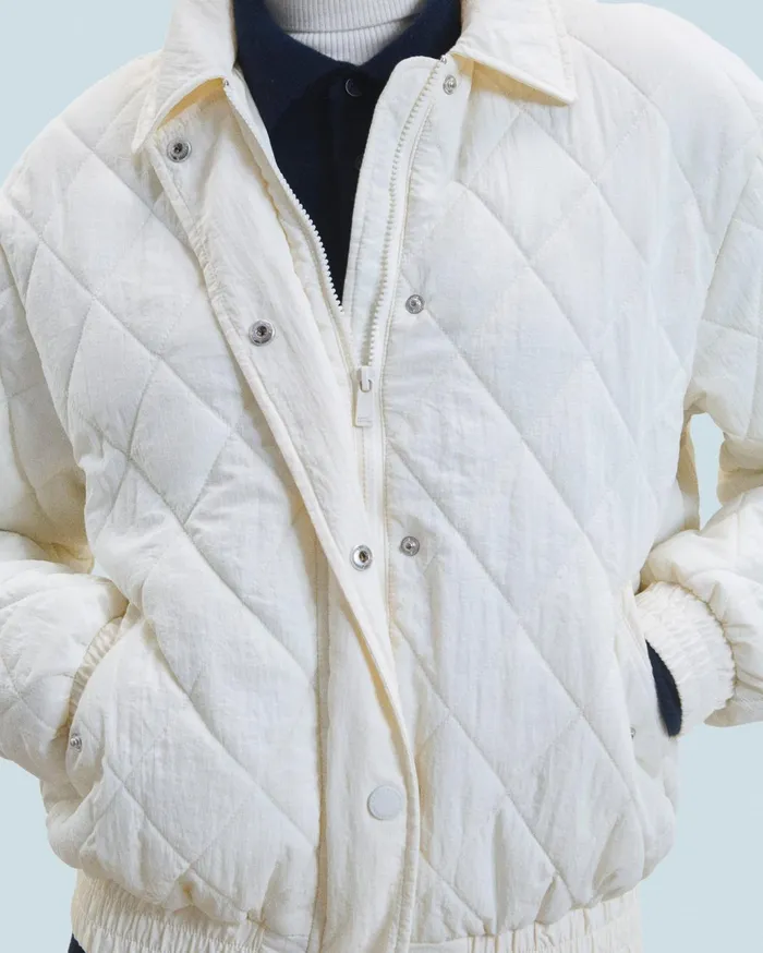 From Future Coats and Jackets Women Outerwear Quilted Bomber Jacket Sand