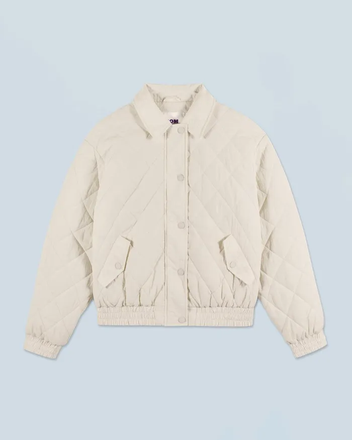 From Future Coats and Jackets Women Outerwear Quilted Bomber Jacket Sand
