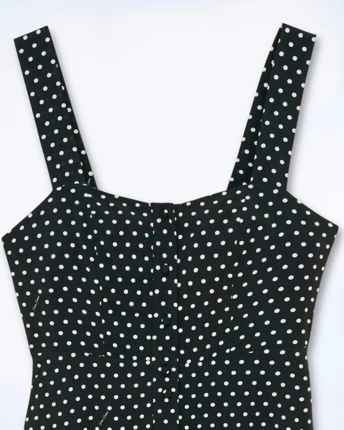From Future Dresses and Jumpsuits Women Leatitia Long Strap Dress Black Dots