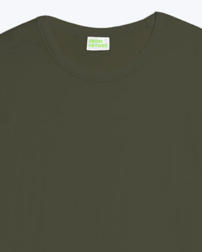 From Future Shirts and TShirts Men Plain Crewneck TShirt Khaki
