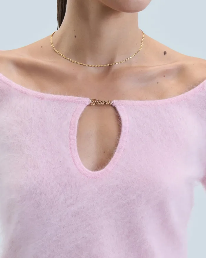 From Future Shirts TShirts and Tops Women Long Sleeve Brushed Cashmere Top Fairy Pink