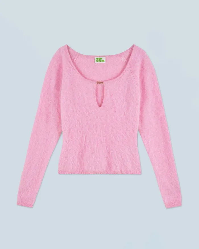 From Future Shirts TShirts and Tops Women Long Sleeve Brushed Cashmere Top Fairy Pink