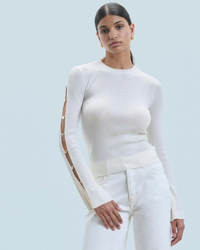 From Future Shirts TShirts and Tops Women Long Sleeve Top White