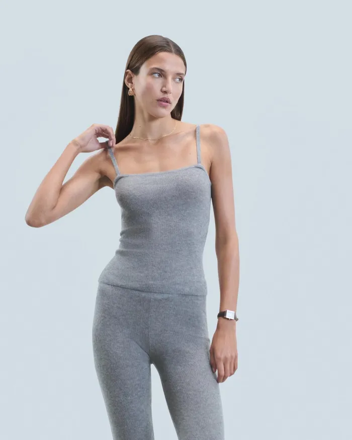 From Future Shirts TShirts and Tops Women Second Skin Strap Top Dark Heather Gray